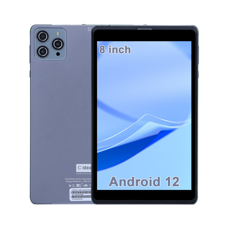 C Idee Android Tablet PC Dual Kamera 8 Zoll 1280x800 IPS HD Display Android 12 Tablets für Studenten CM818-Grau