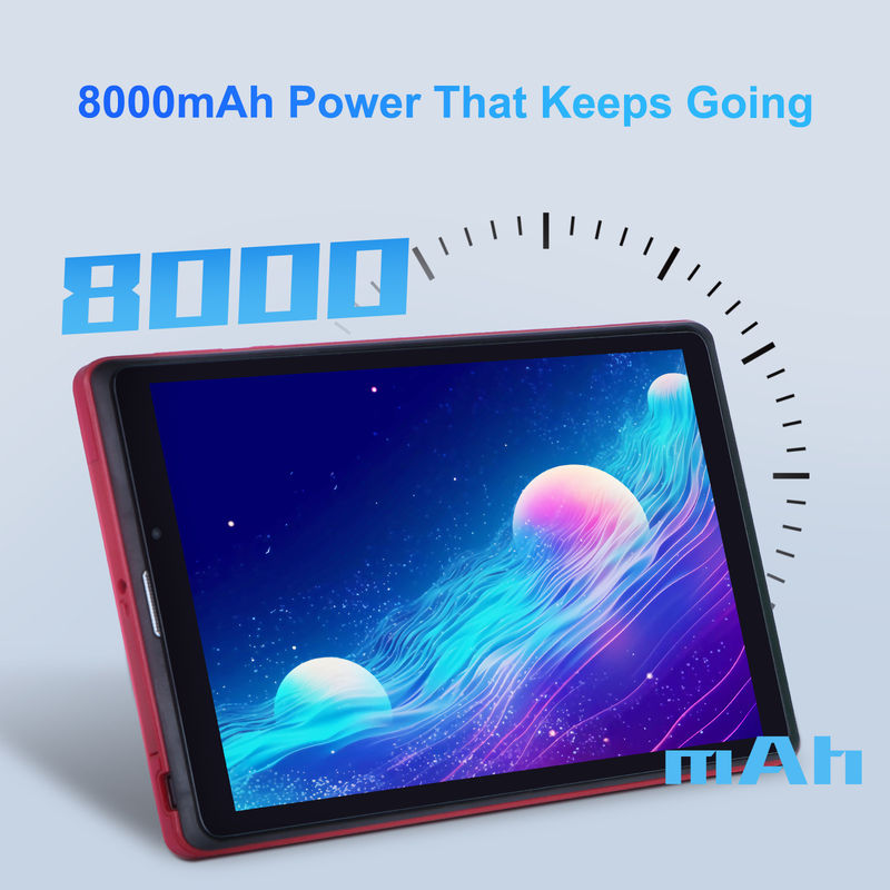 C Idee 8 Zoll Android 12 Tablet 8 GB RAM 512 GB ROM 8000mAh Batterie 5+8MP Kamera für Studenten mit SIM-Unterstützung CM818-rot