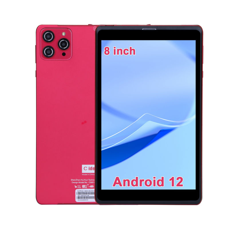 C Idee 8 Zoll Android 12 Tablet 8 GB RAM 512 GB ROM 8000mAh Batterie 5+8MP Kamera für Studenten mit SIM-Unterstützung CM818-rot