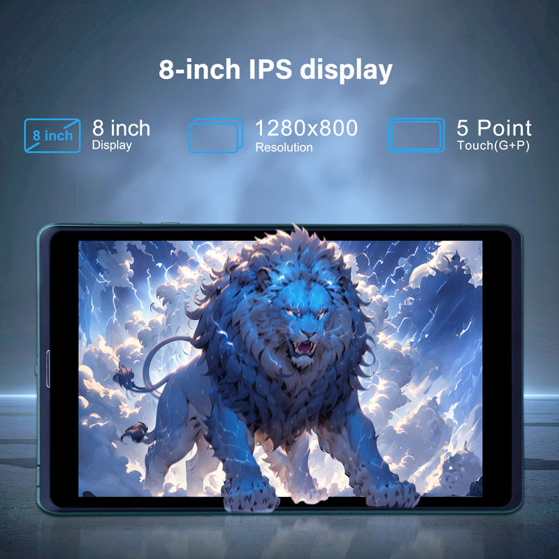 C-Idee Portable 8 Zoll Android Tablet PC mit Android 12 Quad-Core CPU 8 GB RAM 512 GB Speicher IPS HD Display CM818-Grün