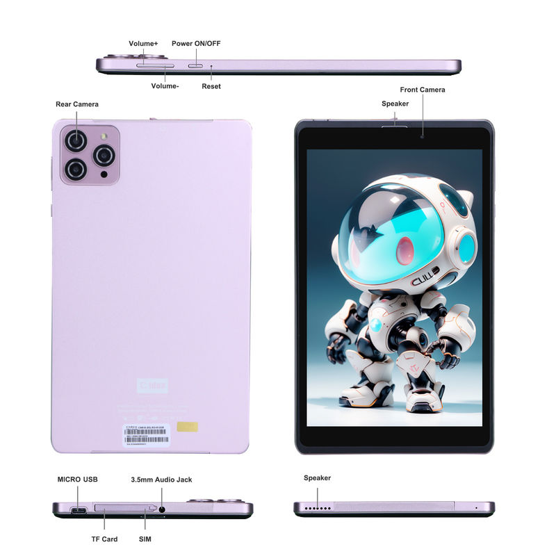 C Idea 8 Zoll Android 12 Tablet 8000mAh Batterie 5MP+8MP Kamera 8GB RAM 512GB ROM Für das Lernen CM818-rosa