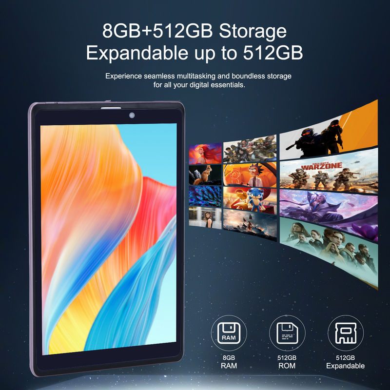 C Idea 8 Zoll Android 12 Tablet 8000mAh Batterie 5MP+8MP Kamera 8GB RAM 512GB ROM Für das Lernen CM818-rosa