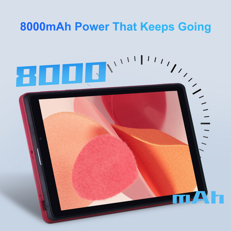C Idee 8 Zoll Android 12 Tablet 8 GB RAM 512 GB ROM 8000mAh Batterie 5+8MP Kamera für Jugendliche mit SIM-Unterstützung CM818-rot