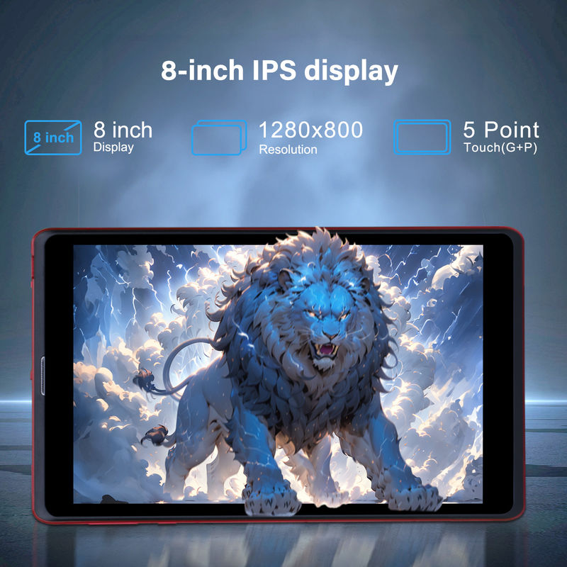 C Idee 8 Zoll Android 12 Tablet 8 GB RAM 512 GB ROM 8000mAh Batterie 5+8MP Kamera für Jugendliche mit SIM-Unterstützung CM818-rot
