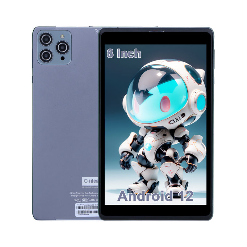 C Idee Android Tablet PC Dual Kamera 8 Zoll 1280x800 IPS HD Display Android 12 Tablets für Jugendliche CM818-Grau