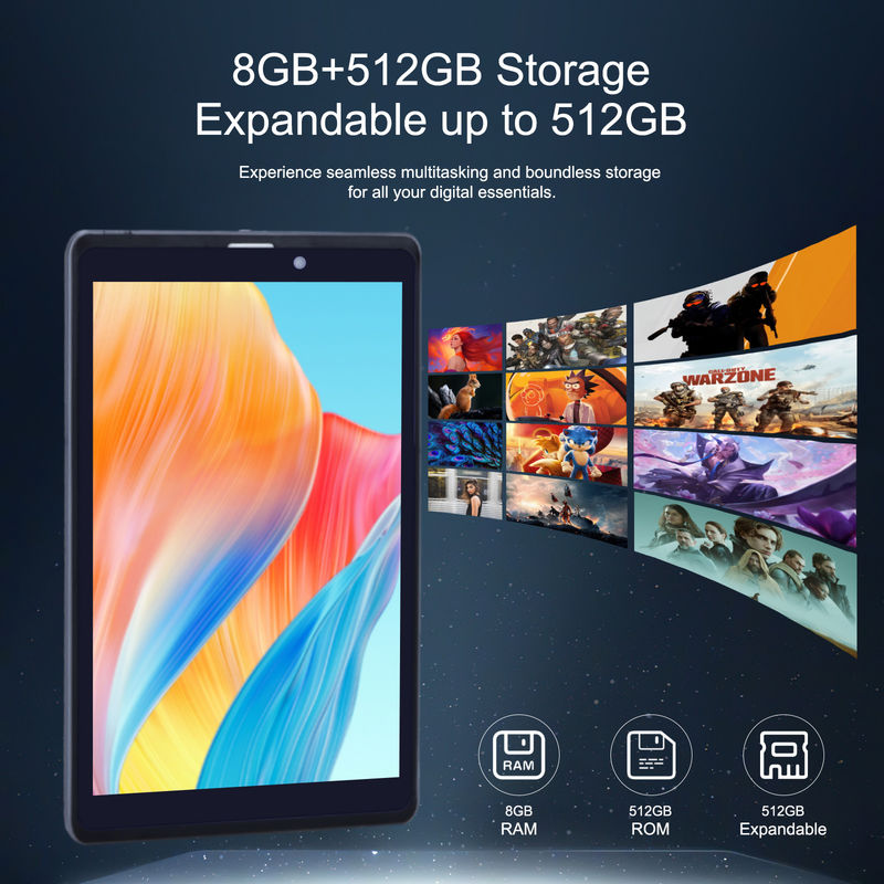 C Idee Android Tablet PC Dual Kamera 8 Zoll 1280x800 IPS HD Display Android 12 Tablets für Jugendliche CM818-Grau
