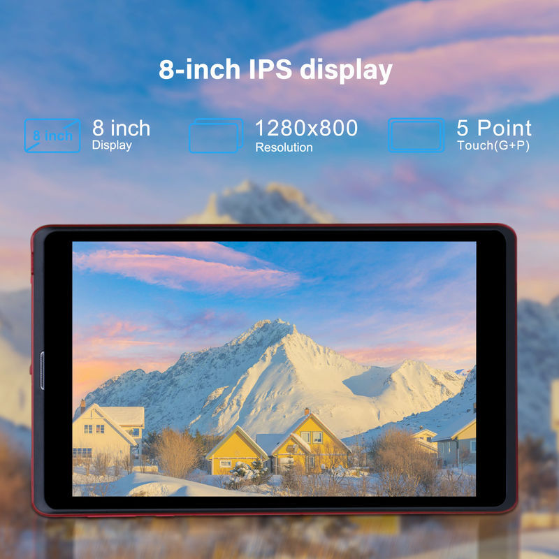 C Idee 8 Zoll Android 12 Tablet 8 GB RAM 512 GB ROM 8000mAh Batterie 5+8MP Kamera für Studenten mit SIM-Unterstützung CM818-rot