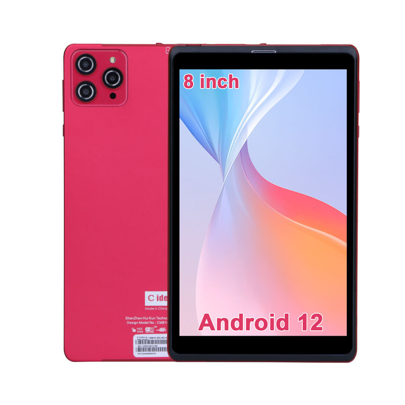 C Idee 8 Zoll Android 12 Tablet 8 GB RAM 512 GB ROM 8000mAh Batterie 5+8MP Kamera für Studenten mit SIM-Unterstützung CM818-rot