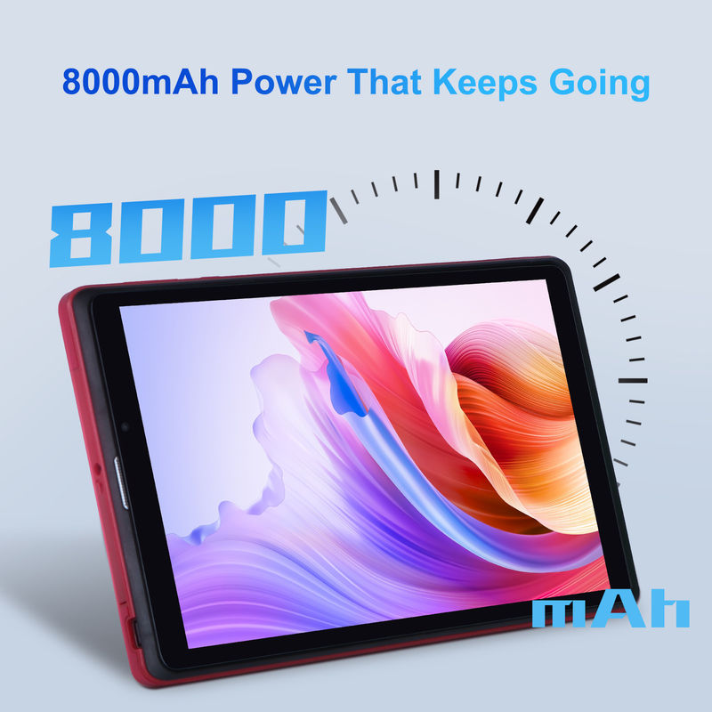 C Idee 8 Zoll Android 12 Tablet 8 GB RAM 512 GB ROM 8000mAh Batterie 5+8MP Kamera für Studenten mit SIM-Unterstützung CM818-rot