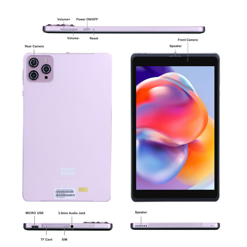 C Idee 8 Zoll Android 12 Tablet 8000mAh Batterie 5+8MP Kamera 8GB RAM 512GB ROM für Bildung Lernen CM818-rosa