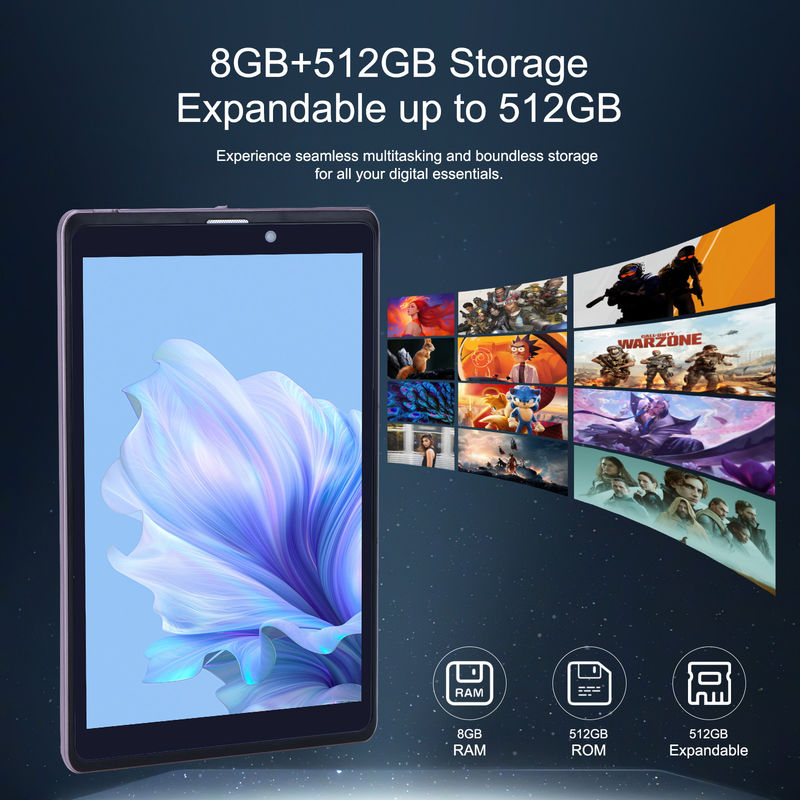 C Idee 8 Zoll Android 12 Tablet 8000mAh Batterie 5+8MP Kamera 8GB RAM 512GB ROM für Bildung Lernen CM818-rosa