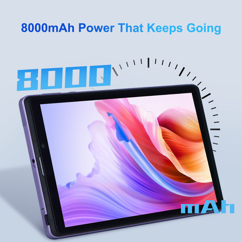 C Idea Portable 8 In Android Tablet PC 8 GB RAM 512 GB Android 12 Tablet IPS HD Anzeige Vierkern CM818-Purple