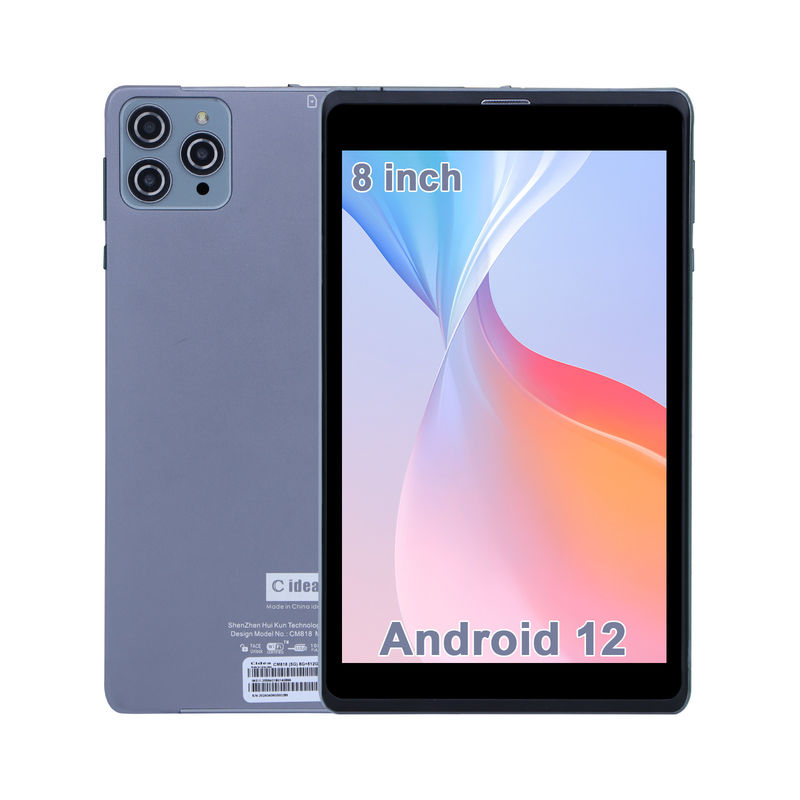 C Idee Android Tablet PC Dual Kamera 8 Zoll 1280x800 IPS HD Display Android 12 Tablets für Studenten CM818-Grau
