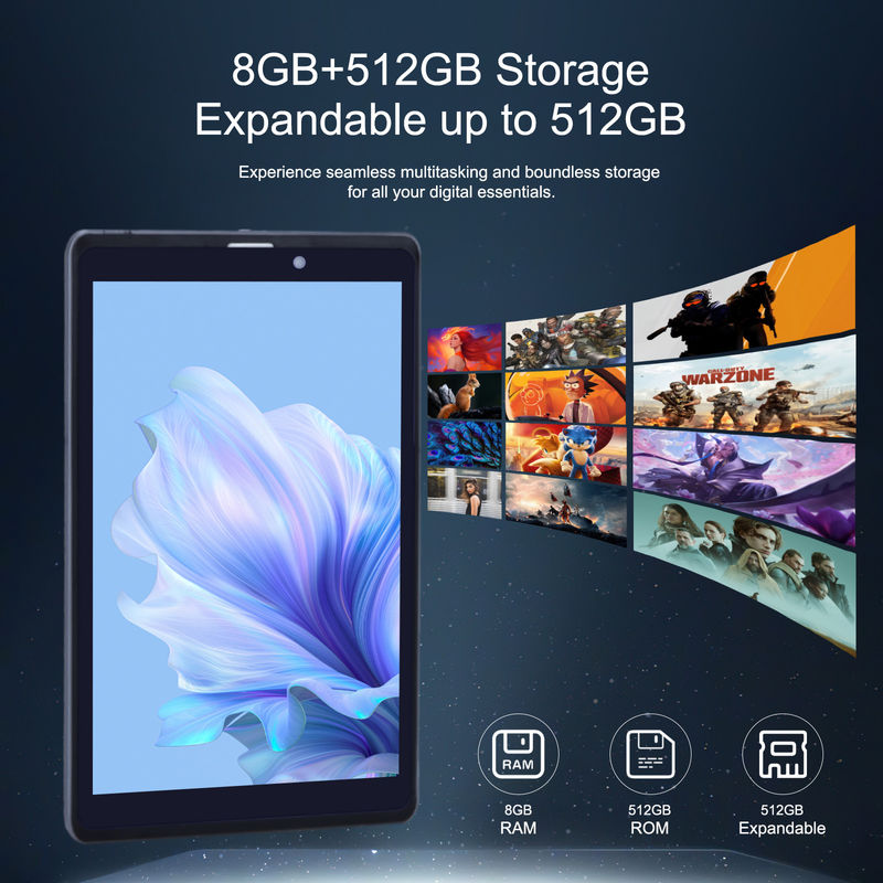 C Idee Android Tablet PC Dual Kamera 8 Zoll 1280x800 IPS HD Display Android 12 Tablets für Studenten CM818-Grau