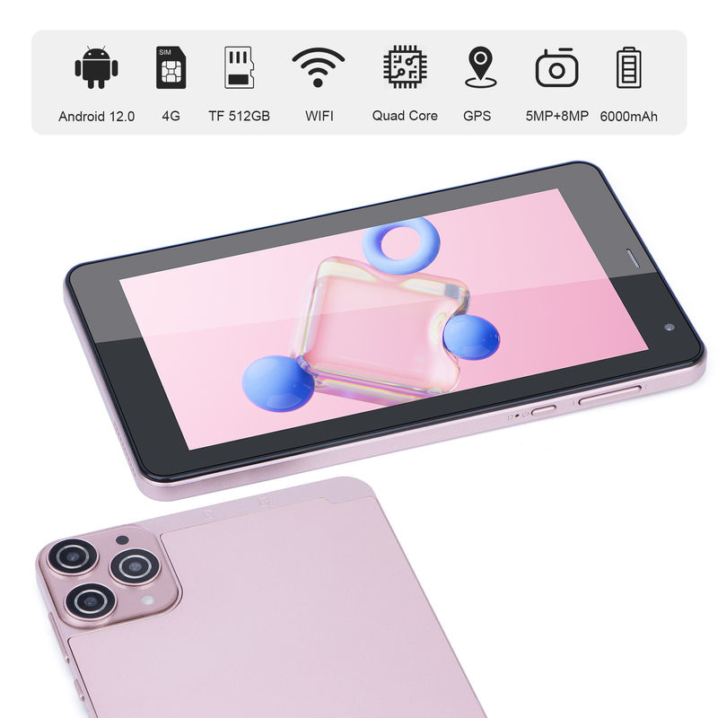 C-Idee 7 Zoll Android Smart Tablets 6+128GB Quad-Core WiFi Tablet HD Touchscreen für Jugendliche CM515 ((Pink)