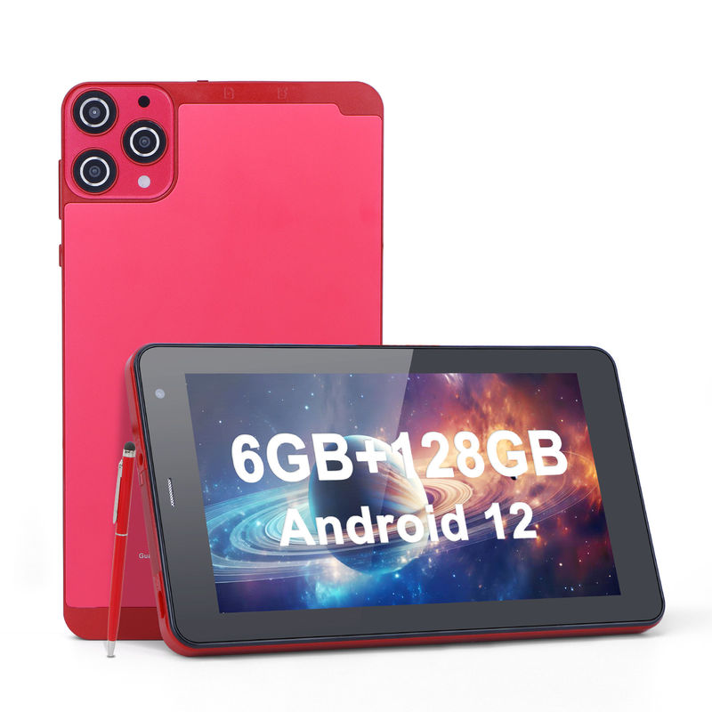 C Idea WiFi 5G Tablet 7 Zoll Tablet 6+128GB Quad-Core Touchscreen für Bildung CM515 ((Rot)