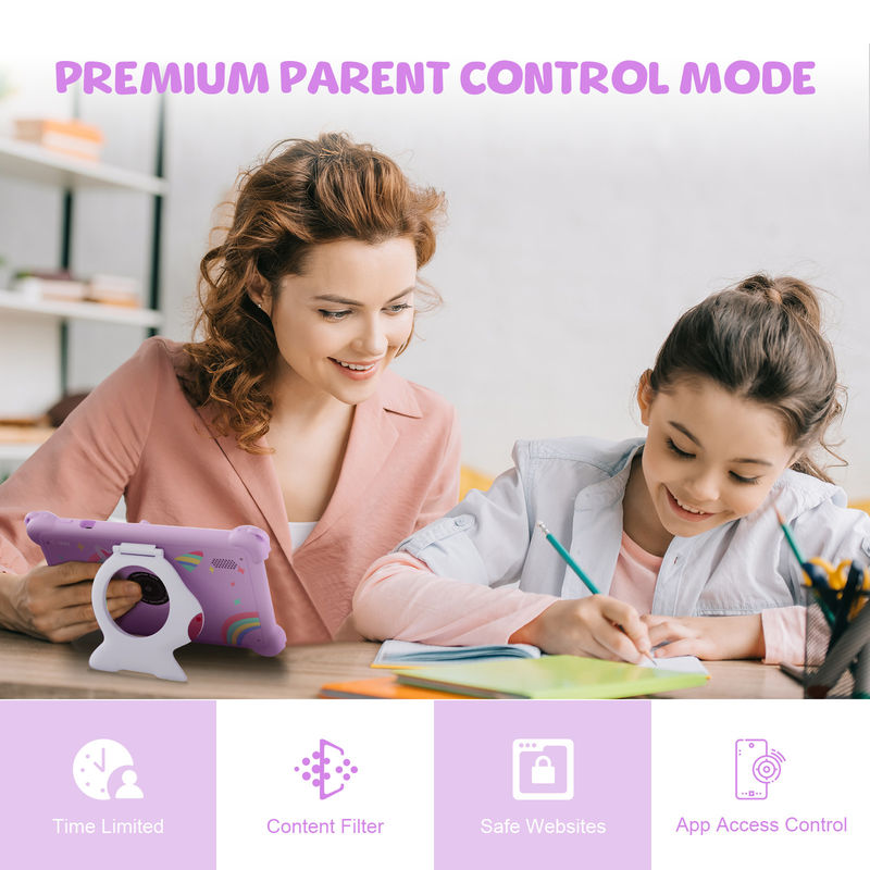 C-Idee 7 Zoll Kinder Tablet Alter 3-7 Dual-Kamera IPS Bildschirm pädagogischer Kinder-Tablet mit Elternkontrolle CM88