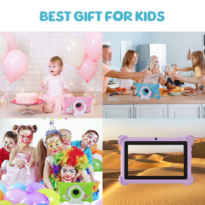 C-Idee 2024 Kids Learning Tablet Bright Display Schutzgehäuse und Android 12 Performance CM88