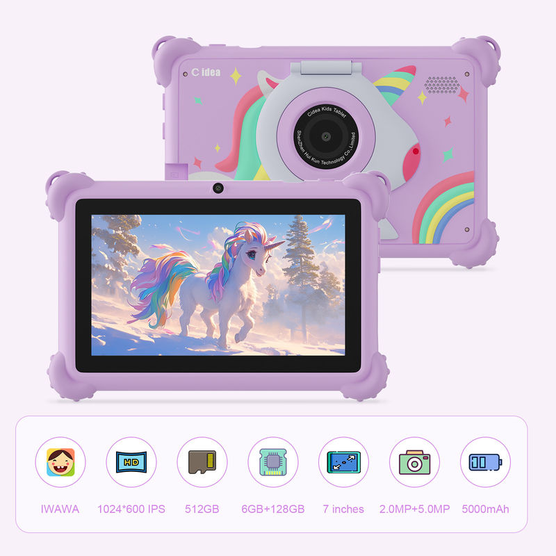 C Idee 2024 Kinder Tablet Ideal Geschenk mit Android 12 Bildungs-Apps und langlebige Fall Tablet Kidspad CM88