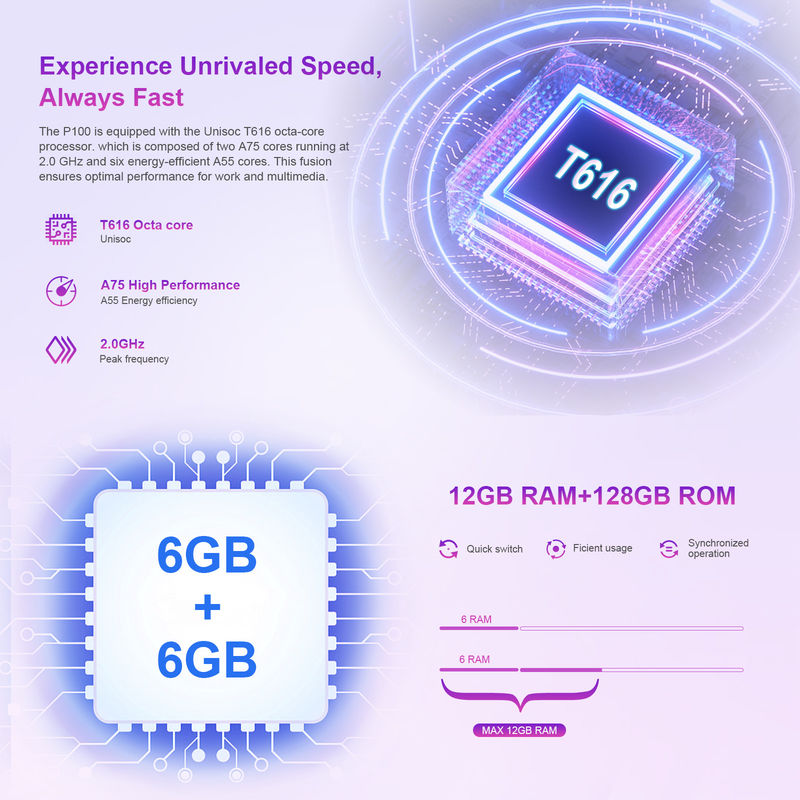 C-Idee Android 13 Dual Camera 5MP+13MP mit 1200*2000 2K Bildschirm 11 Zoll Tablet PC P100