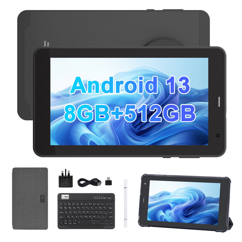 C Idea Android 13 Tablet 512 GB mit SIM 7 Zoll Tablet PC für Studenten CM518 Pro Schwarz
