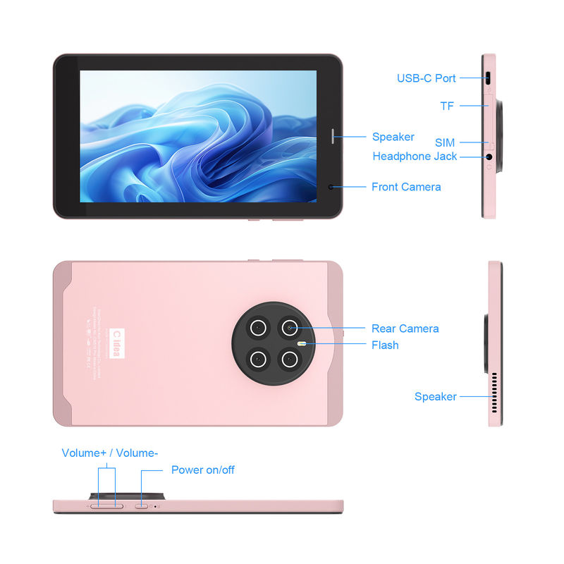 C Idea 7 Zoll Tablet mit SIM Wifi Android Tablet PC für Studenten CM518 Pro Pink