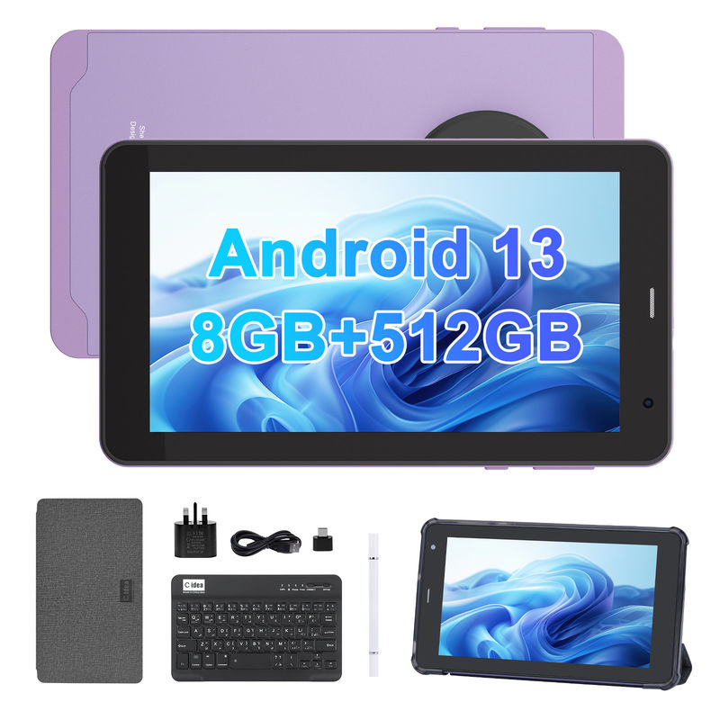 C Idea Android 13 mit 6000mAh 7-Zoll-Tablets Bildungs-Tablets PC mit Stift CM518 Pro Purple