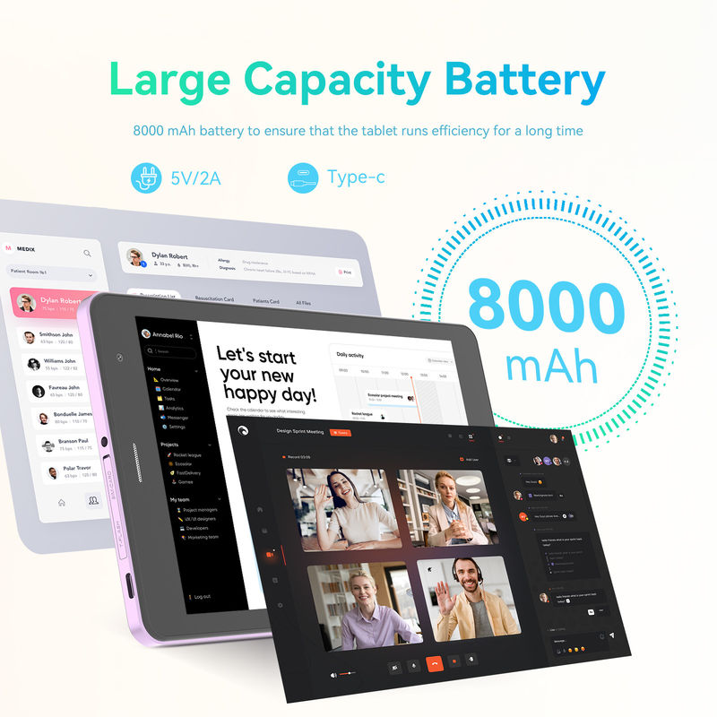 C Idea 8in Tablet Gaming Education Android Tablet für Studenten mit Sim und WLAN CM828 Lila