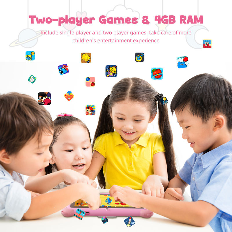 C Idea Android 13 Kids Tablet 4+32GB Bildungs-Tablet Kidspad mit freundlicher APP CM91 rosa
