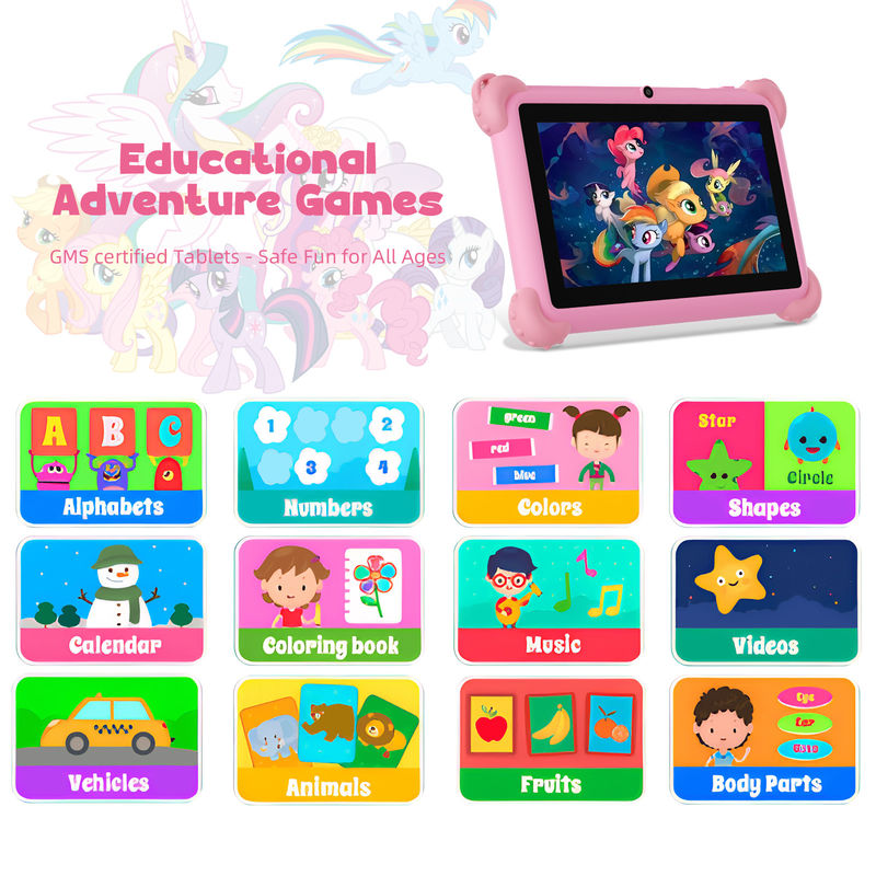 C Idea Android 13 Kids Tablet 4+32GB Bildungs-Tablet Kidspad mit freundlicher APP CM91 rosa