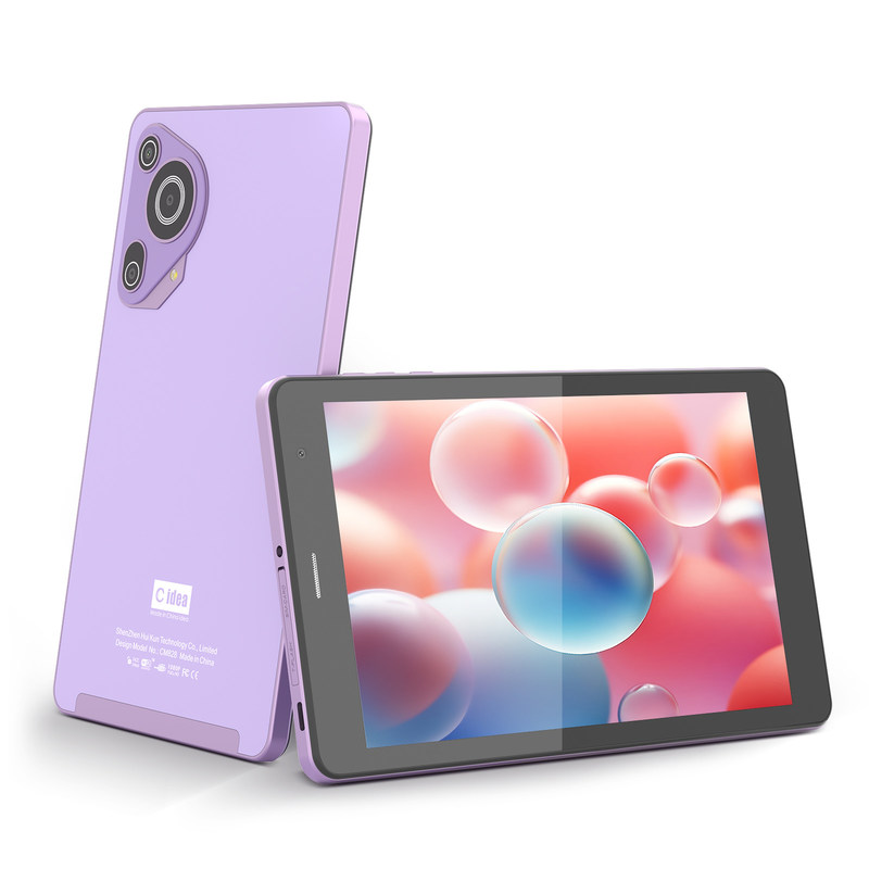 C Idea 8 Zoll 8+512GB 8000mah 5+8MP Dual Camera Android Tablet PC mit Sim für Studenten CM828 Lila