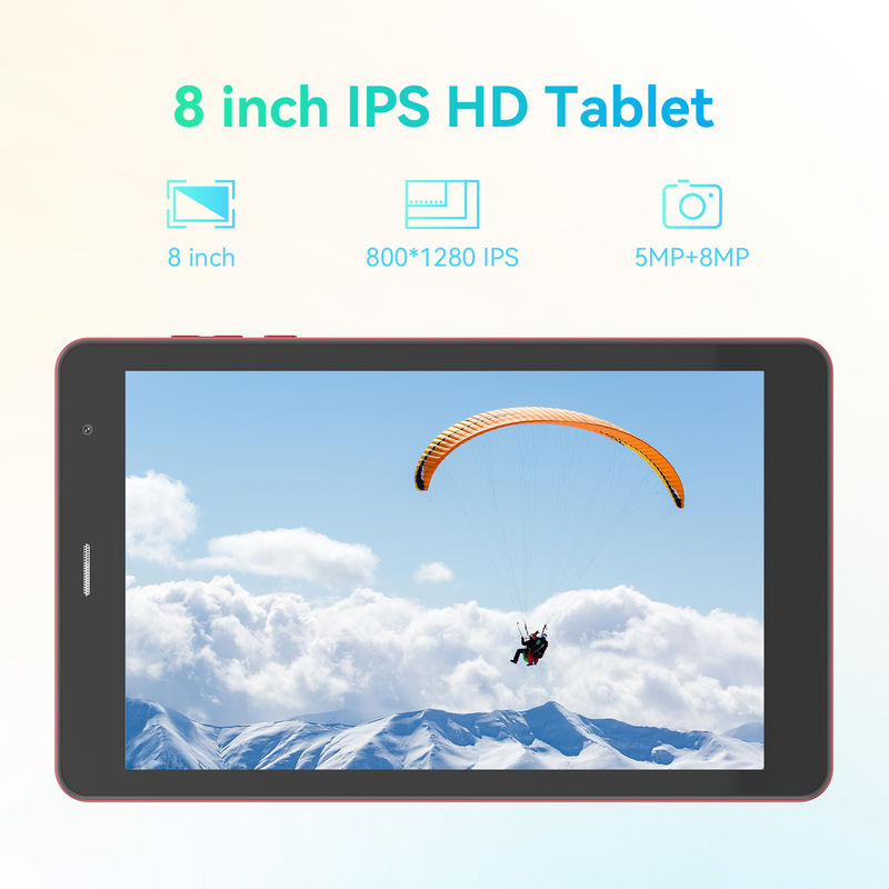 C Idea Factory 8 Zoll 800*1280hd IPS Touchscreen 8+512gb 8000mah Dual Camera Android Tablet PC mit Sim für Studenten CM828 Rot