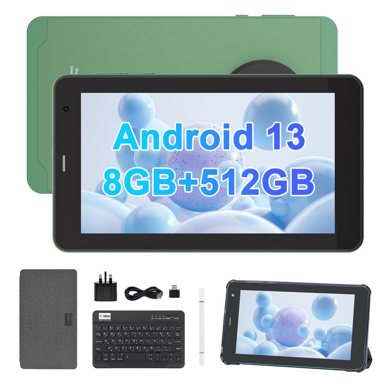 C Idea 7 Inch Tablet PC Android 13, 8+512GB mit Sim-kompatiblem Smart Tablet für Studenten CM518pro Grün