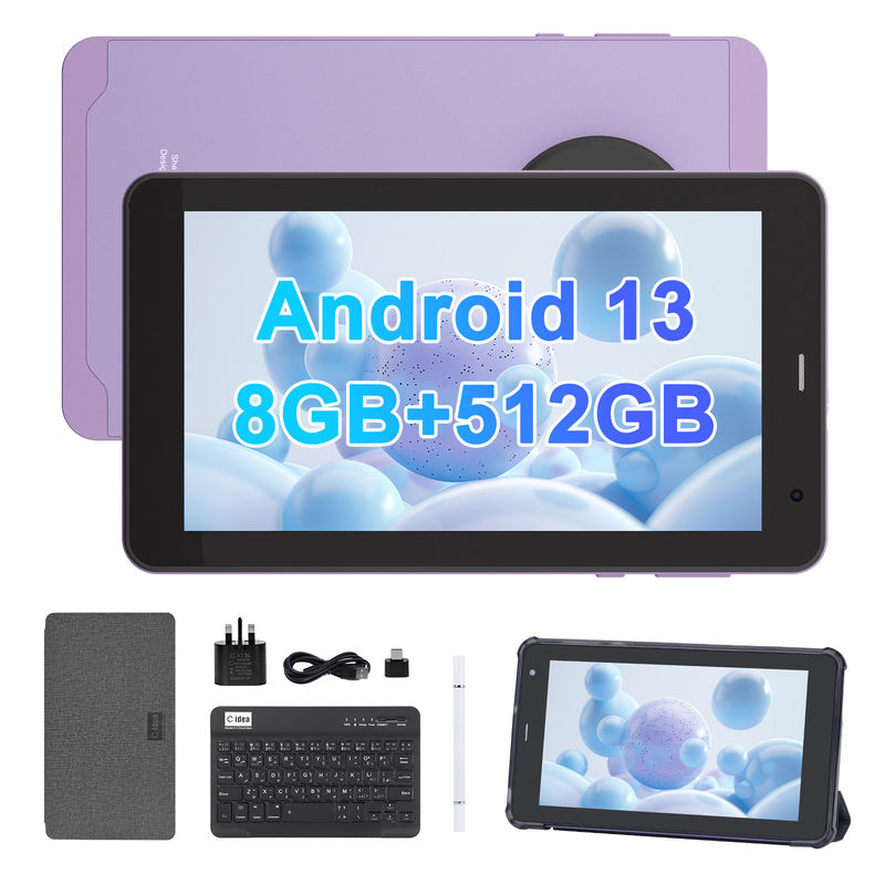 C Idea Android 13 Bildungs-Tablet, 8+512GB, tragbarer 7-Zoll-Tablet-Pc mit Sim-Unterstützung