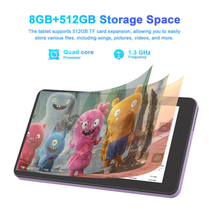 C Idea Android 13 Bildungs-Tablet, 8+512GB, tragbarer 7-Zoll-Tablet-Pc mit Sim-Unterstützung