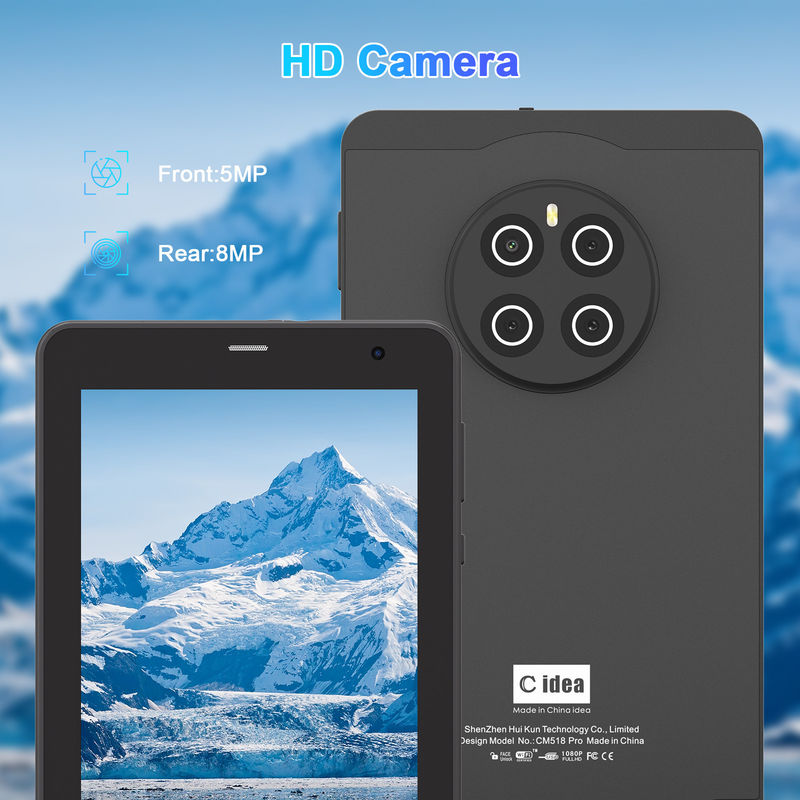 C Idea 7 Zoll Tab, 8 GB RAM, 512 GB Speicherplatz, SIM-Slot, Android 13 Tablet PC für Studenten CM518pro schwarz