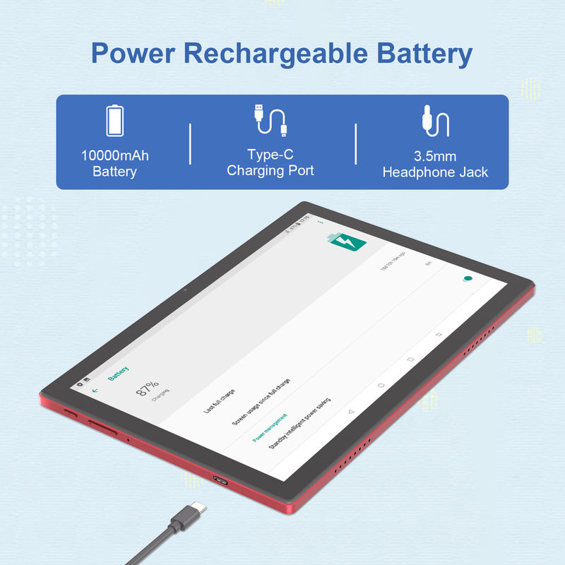 C Idea 10,1 Zoll Android 14 Smart Tablet PC mit Dual SIM Unterstützung CM8200Plus rot