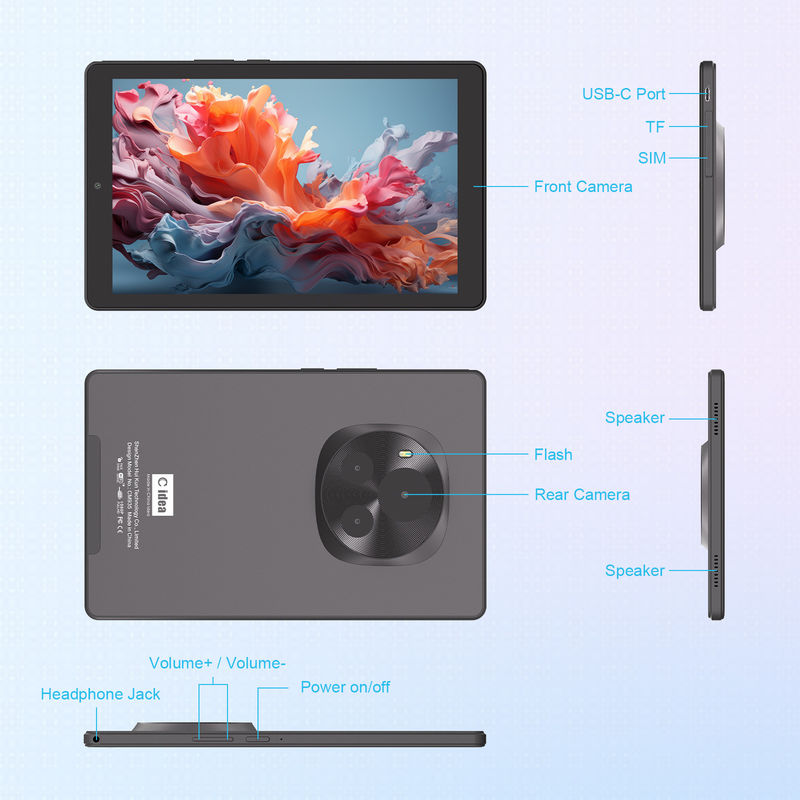 C Idea Android Tablet 800x1280 IPS Bildschirm 9 IN Smart Tablet PC mit Sim für Bildung CM935 Schwarz