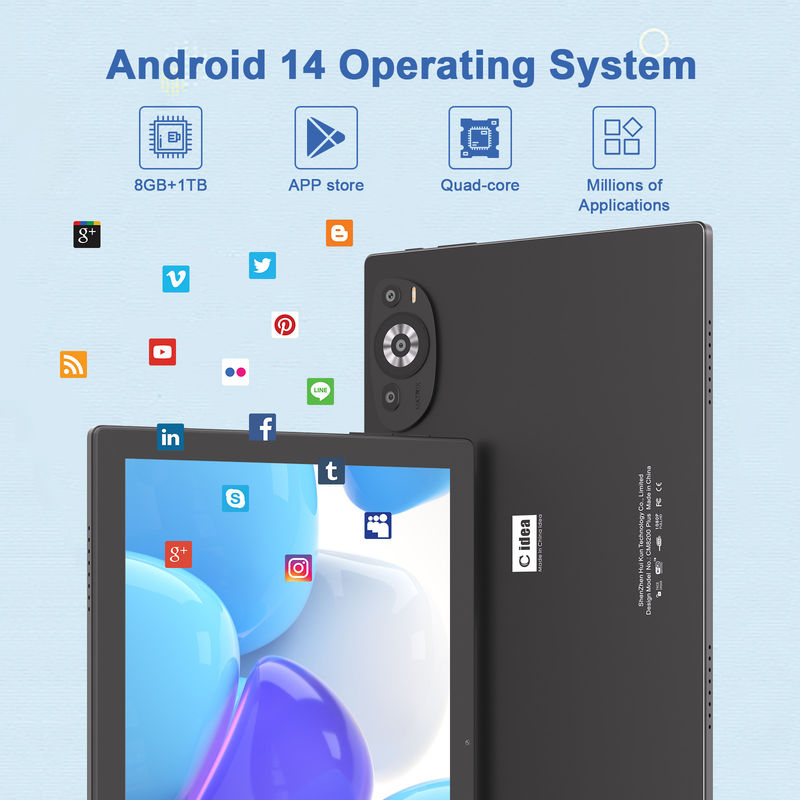 C Idea 10,1 Zoll 5G Tablet mit Sim-Unterstützung Tastatur Bildungs-Android Tablet Pc M8200 Plus Schwarz