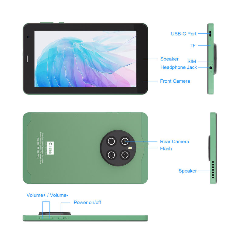 C Idea 7 Zoll Tabletten mit SIM Wifi Android Smart Tablet PC CM518 Pro Grün
