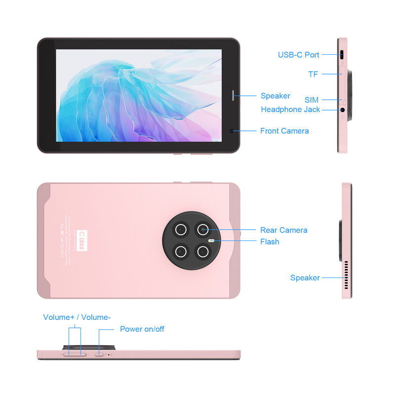 C Idea 7 Zoll Tablet mit SIM Wifi Android Tablet PC CM518 Pro Pink