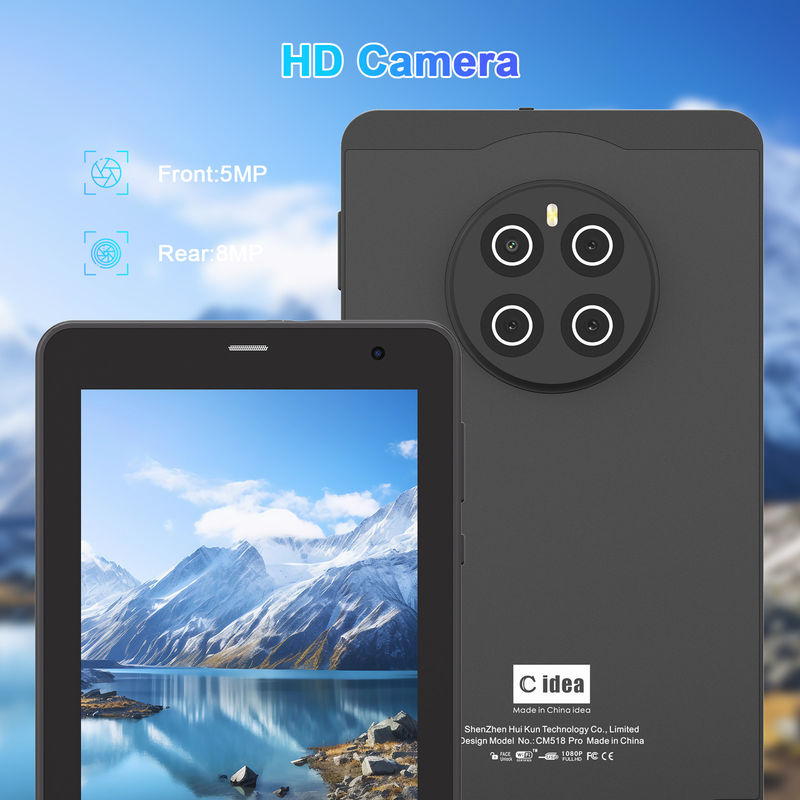 C Idea Android 13 Tablet 512 GB mit SIM 7 Zoll Tablet PC CM518 Pro Schwarz