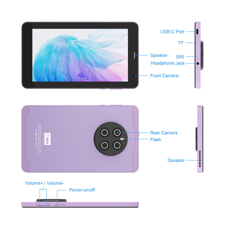 C Idea Android 13 mit 6000mAh 7 Zoll Tabletten Bildungs Tablet PC CM518 Pro Purple