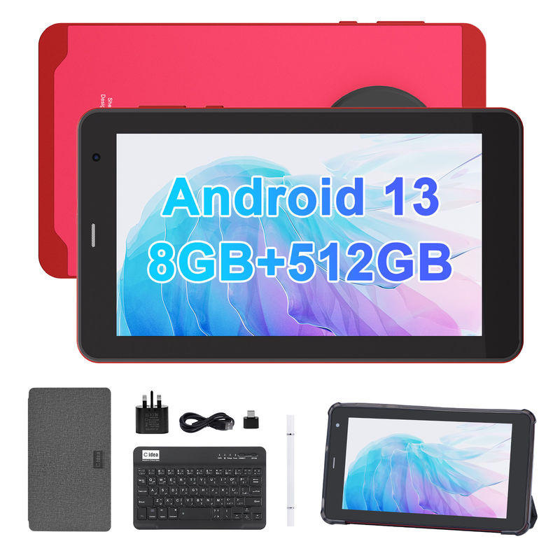 C Idea Android 13 Tabletten mit SIM Wifi 7 Zoll Touchscreen Tablet CM518 Pro Rot