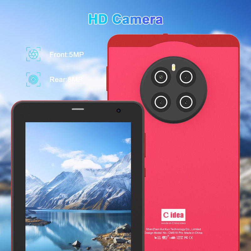 C Idea Android 13 Tabletten mit SIM Wifi 7 Zoll Touchscreen Tablet CM518 Pro Rot