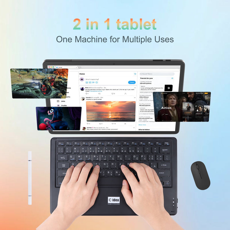 C Idea 14 Zoll Tablet Neues Android Tablet PC für Erwachsene Arbeit CM14000 plus Schwarz