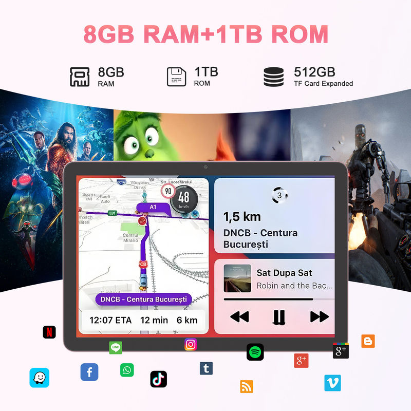 C Idee 10,1 Zoll 5g Tablet mit Sim Tastatur Smart Tablet PC für Bildung cM8300 Plus Pink