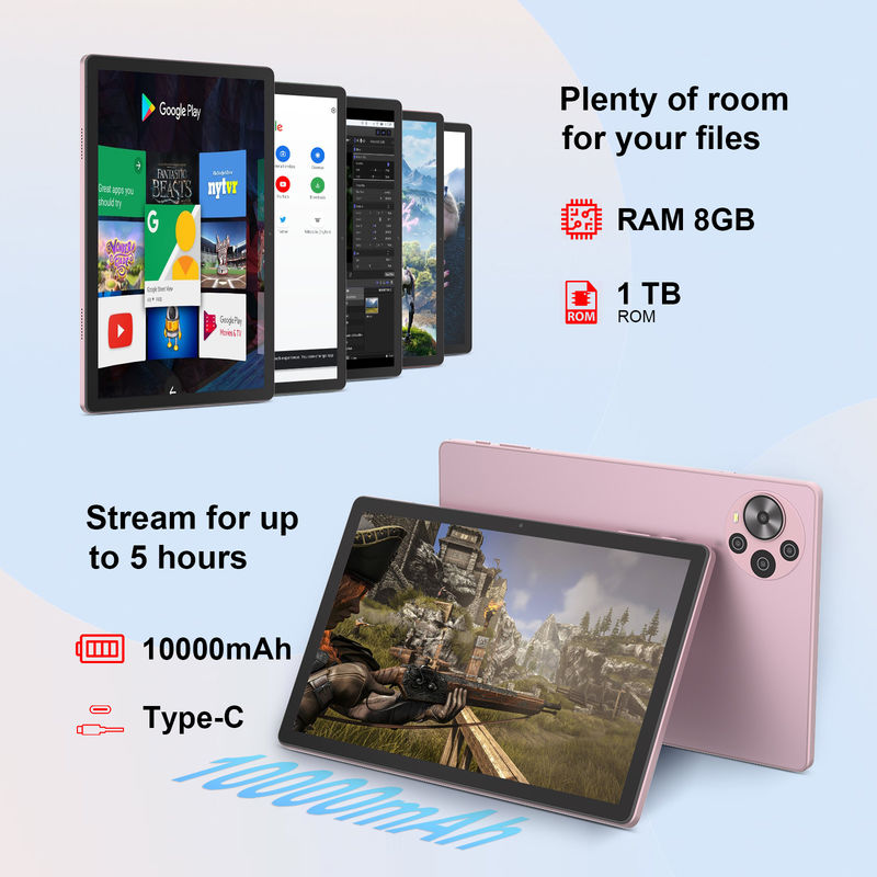 C Idea 10,5 Zoll Android 14 Lern-Smart-Tablet für Schüler CM10500 Plus Pink