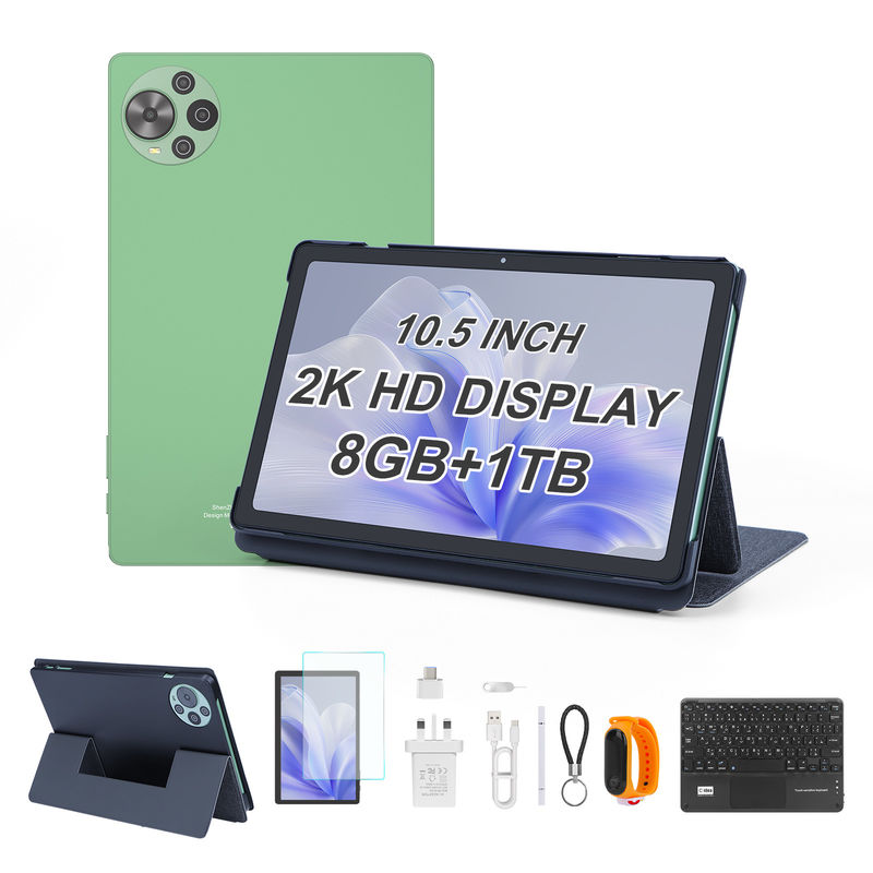 C Idea Neueste 10,5 Zoll Android 14 Tablet PC 2k Touchscreen Tablet mit SIM CM10500 Plus grün