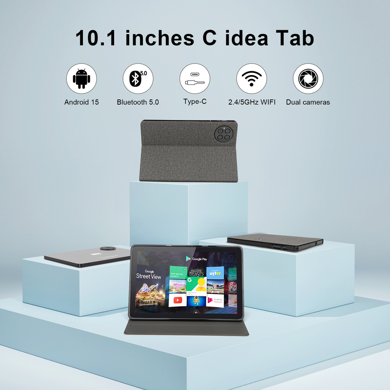 C Idea 10,1 Zoll Android 15 Tablet 8GB RAM 1TB ROM Modell CM8800plus Schwarz